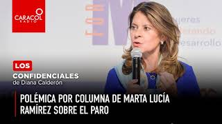 Manifestaciones Colombia: Polémica de Marta Lucía Ramírez por columna sobre el paro  | Caracol Radio