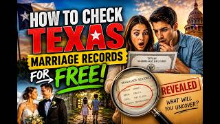How to check Texas marriage records for free