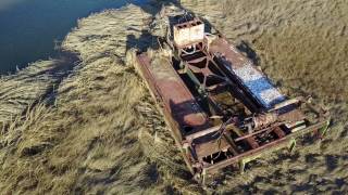 Old Pier Dredge and Barge
