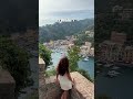 the best view over portofino from castello brown. portofino shorts italy