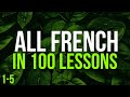 All French in 100 Lessons. Learn French. Most important French phrases and words. Lesson 1-5