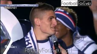 Verratti parla in francese festa scudetto PSG 17-5-2014