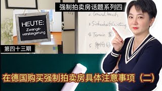 Zwangsversteigerung 德国拍卖房|在德国购买强制拍卖房的注意事项（二）|留德园里谈谈钱