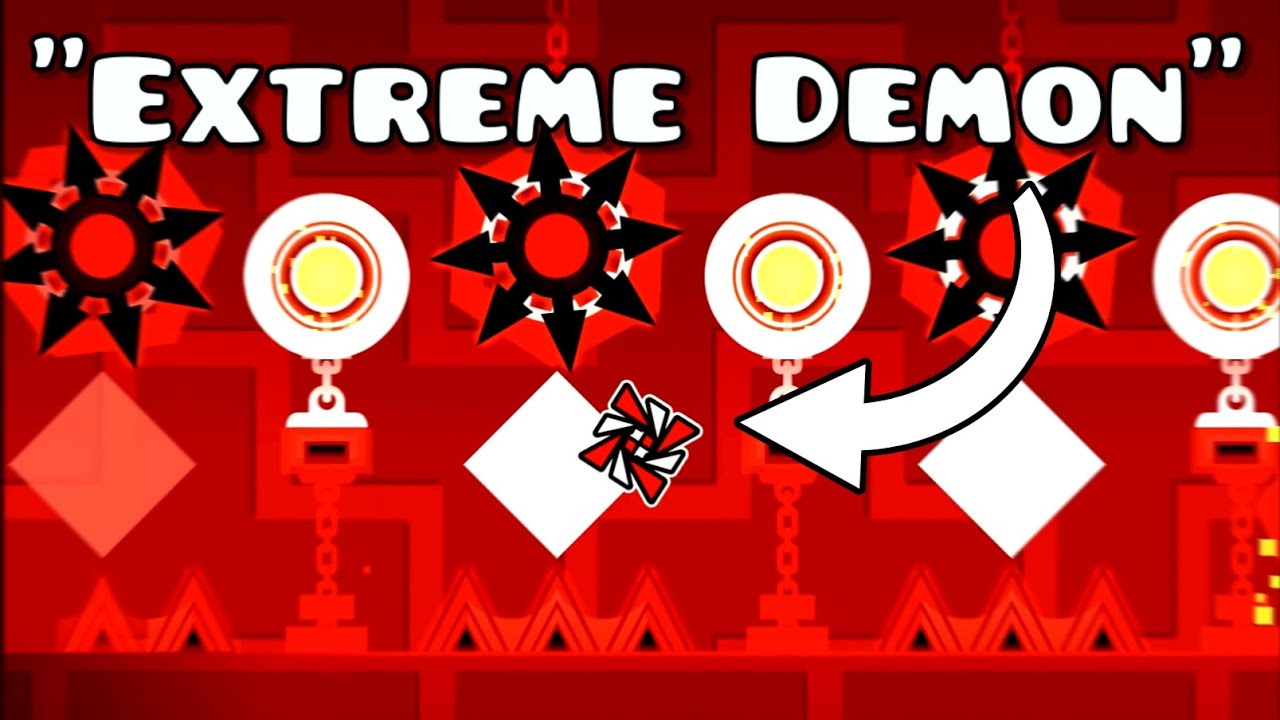 Playing The Easiest Extreme Demon In Geometry Dash Youtube