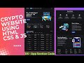 Create a Responsive Crypto Website using HTML CSS JavaScript with Source Code | App Section Code
