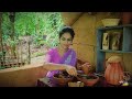 cooking traditional yellow rice in village style on a rainy day spicy chicken curry u0026mango chutney