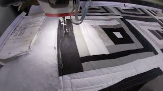 Gray Black & White Scrap Buster Quilt | Brother 1034DX | Q'nique 19 | Free Motion Quilting