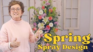 Pretty SPRING Standing Spray Design!