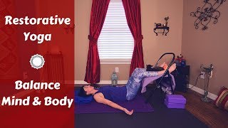 Gentle Restorative Yoga to Balance Mind & Body | Yoga for Grounding {40 mins}
