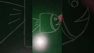 Easy fish drawing with letter#shortsvideo