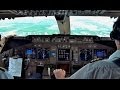 KLM Martinair 747-400 - Landing Bangkok BKK, Cockpit View