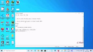 How to write SQL query in Visual Studio