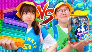 【対決】地球グミ大好きな兄VSプッシュポップ大好きな妹【寸劇】