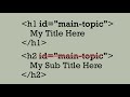 Class and Id Attributes