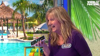 Laura Tells Her Husband That She Won a Home! | Wheel of Fortune