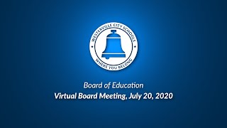 Virtual Board of Education Meeting: WCSD 07-20-2020