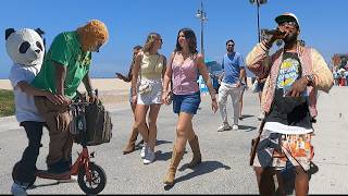 Venice Beach Holiday Weekend Tour - Crowds, Chimney Dog Grand Opening, Police Activity