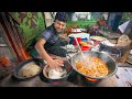 Tastiest Bangladeshi Street Food!! Kalai Roti Making + Eggplant Vorta! | Kushtia, Bangladesh