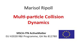 Multi-particle Collision Dynamics - Marisol Ripoll - MSCA-ITN ActiveMatter
