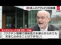 英　成人の75％が２回接種　ブースター必要なしとの意見も（2021年8月11日）