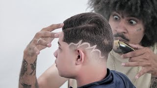 PERFECT MID FADE + HAIR DESIGN