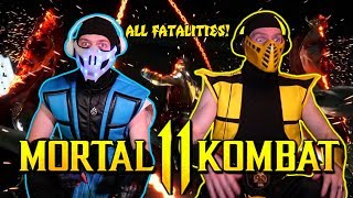 Scorpion & Sub-Zero REACT - Mortal Kombat 11 All Fatalities & Fatal Blows | MK11 PARODY!