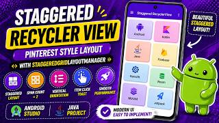 ANDROID - RECYCLERVIEW STAGGERED LAYOUT TUTORIAL IN JAVA