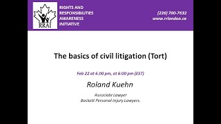 The basics of civil litigation (Tort)