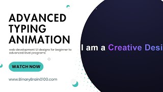 Advanced Typing Text Animation Using HTML CSS Javascript || web development Tutorial for beginners.