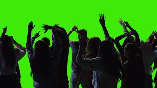 4K Green Screen | Crowd | Audience | Dancing | Concert | Free Stock Video Footage [ No Copyright ]