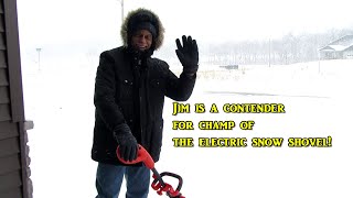 Jim is a contender for champ of the electric snow shovel