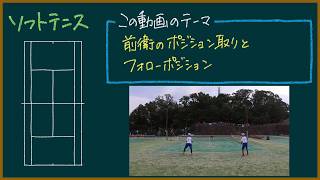 【ソフトテニス試合解説3】前衛のポジション取りとフォローポジション【戦術：京都全中】