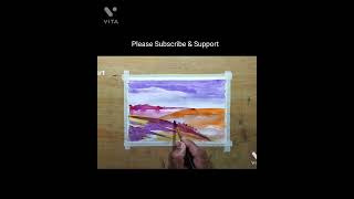 വാട്ടർകളർ / Watercolour Landscape Painting / Easy Drawing Pictures /Watercolour Painting StepbyStep