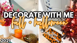 *2021* FALL and HALLOWEEN DECORATE WITH ME | Halloween DECORATING Ideas + Fall DECORATIONS home tour