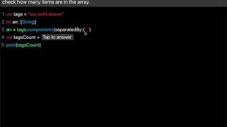 Learn Swift: How to split string into array (Chapter 15 Lesson 3)