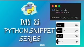 Python Questions Series - 23 | #python #coding #mcq #snippets #code #pythonprogramming #viral #769