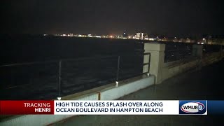 High tide rolls into Hampton Beach; No flooding reported