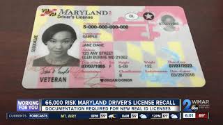 60,000+ MD driver's licenses at risk of being taken