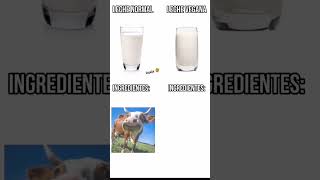 Leche normal y leche vegana