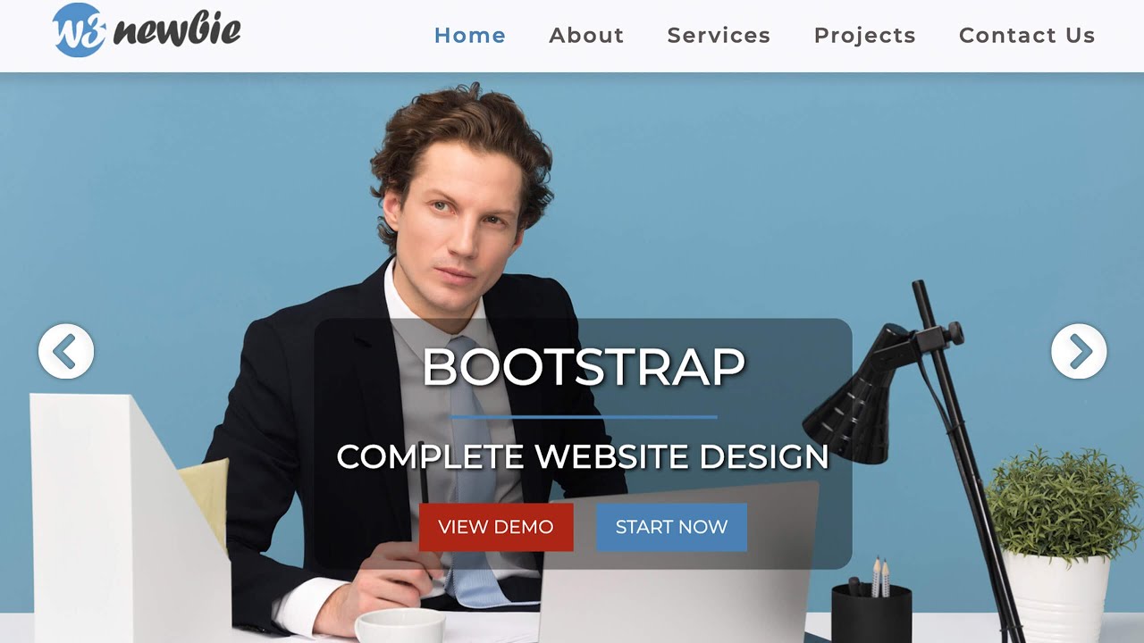 Build A Complete Bootstrap Website With HTML5, CSS3, Bootstrap 4 & VS ...