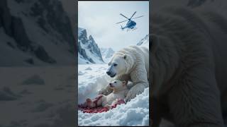 Heartwarming Polar Bear Rescue: Baby Bear Saved After Avalanche Struggle | #edumama #PolarBears