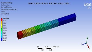 3D Rectangular Column | Non-Linear | Buckling Analysis | Static Structural | ANSYS Workbench