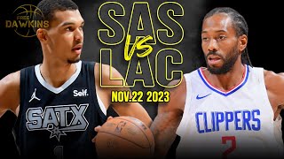 San Antonio Spurs vs Los Angeles Clippers  Game Highlights | Nov 22, 2023 | Free