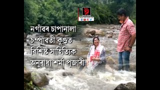 নগাঁৱৰ চাপানালা চম্পাৱতী কুণ্ডত প্ৰাকৃতিক সৌন্দৰ্য উপভোগ বিশিষ্ট সাহিত্যিক অনুৰাধা শৰ্মা পূজাৰীৰ।