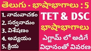 తెలుగు | భాషాభాగాలు | ఖచ్చితంగా బిట్ | TET DSC