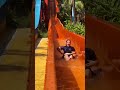 nana and the coolest slide in the summer water park