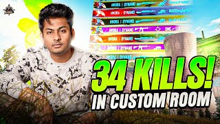 34 KILLS IN SPECIAL CUSTOM ROOM | BATTLEGROUNDS MOBILE INDIA WITH DYNAMO GAMING