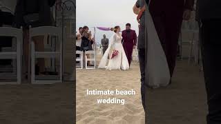 Very intimate beach wedding ceremony at Long Beach Ca #beachwedding #california #weddingofficiant