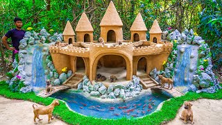 Rescue Abandoned Puppies Building Castle Dog House And Fish Pond For Red Fish