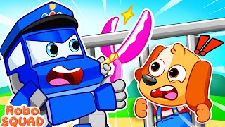 Help! Gildoo Stuck in the Fence 😱 Can Police Jake save Baby? | Funny Stories For Kids by RoboSquad